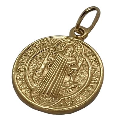 Zlatni privjesak za lančić - sv. Benedikt