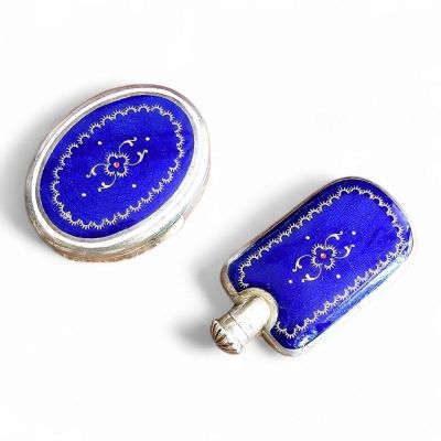 Srebro, posudica za parfem, posudica za puder