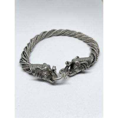 Srebrena narukvica sa slonovima