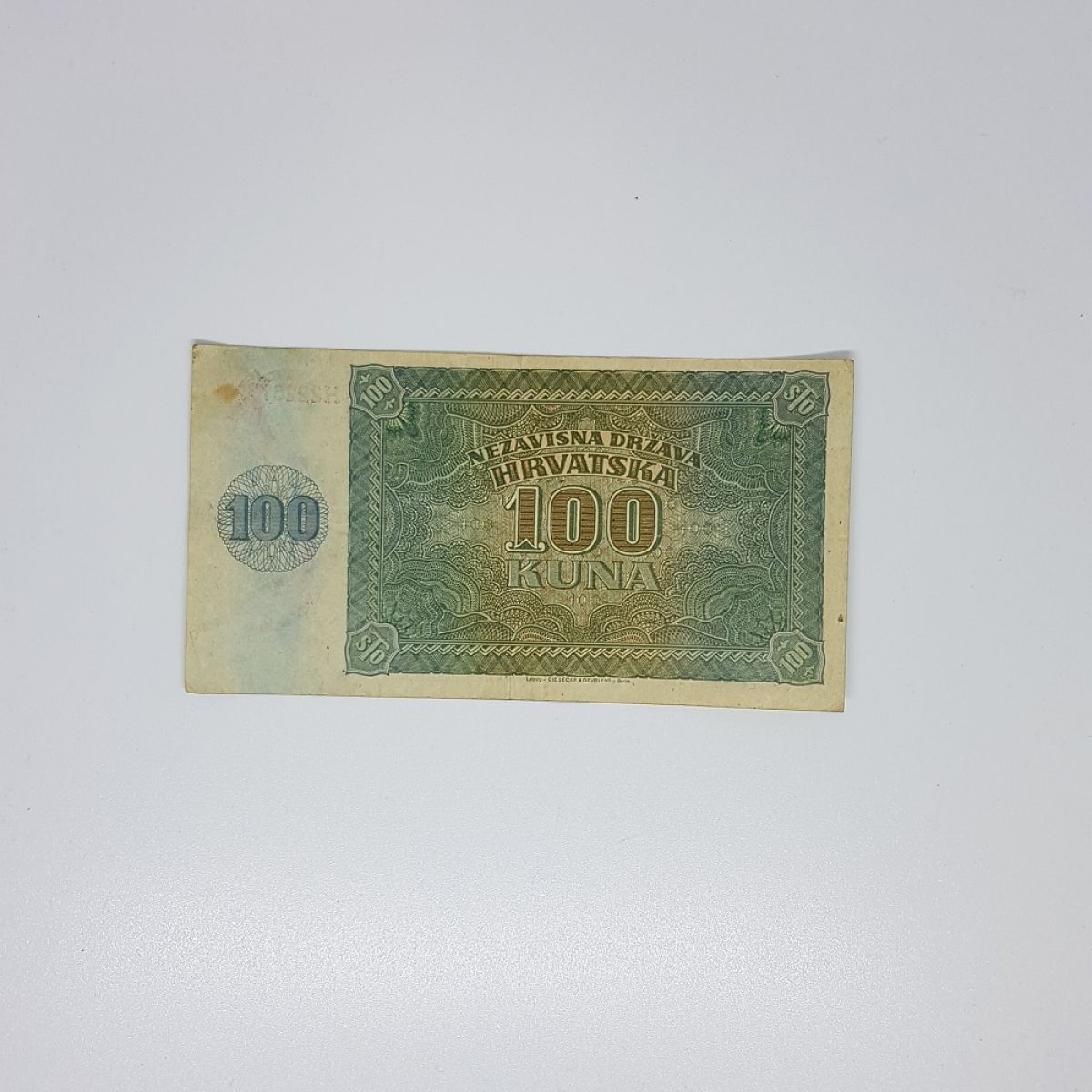 100 kuna , Nezavisna Država Hrvatska , 20.svibnja 1941.