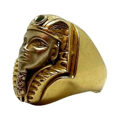 Zlatni prsten u obliku faraonske glave