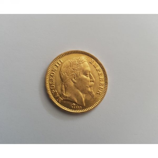 Zlatnik Napoleon  6,45 g, Zlatna kovanica 20 Franaka – čistoća 900/1000